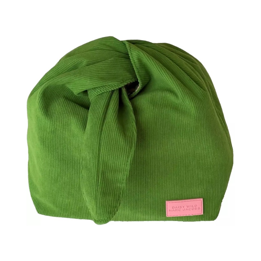 MARC JACOBS Daisy Wild Reversible Green/Pink Corduroy Tie Bag - 11 x 8 x… - Picture 2 of 6